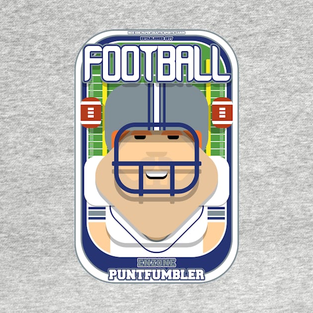 American Football White Silver Blue - Enzone Puntfumbler - Josh version by Boxedspapercrafts